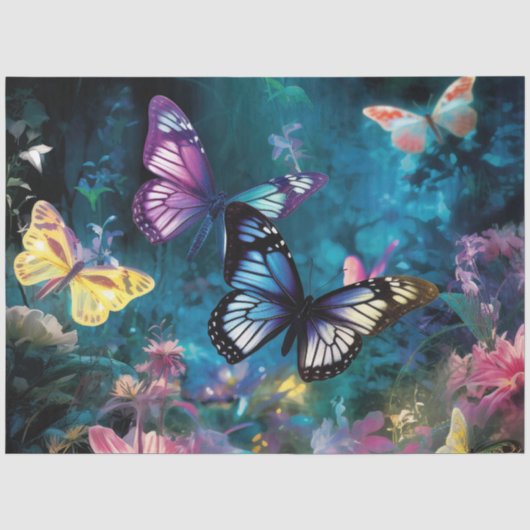 Design der Moonlight Butterfly-Serie 4 Seidenpapier (Vorderseite)