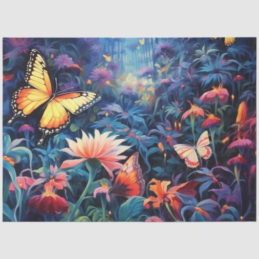 Design der Moonlight Butterfly-Serie 9 Seidenpapier (Vorderseite)