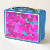 Design der Multiherzen Metall Brotdose (Rückseite)