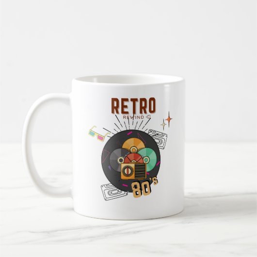Design der Musik-CD für Retro 80er/90s Kaffeetasse (Links)