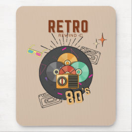 Design der Musik-CD für Retro 80er/90s Mousepad