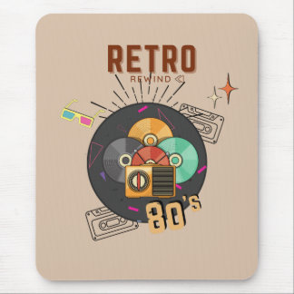 Design der Musik-CD für Retro 80er/90s Mousepad