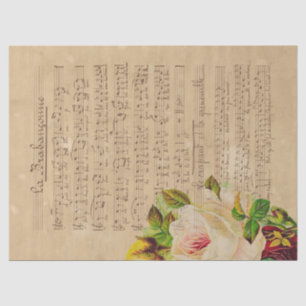 Design der Musik- und Rose 13 Seidenpapier