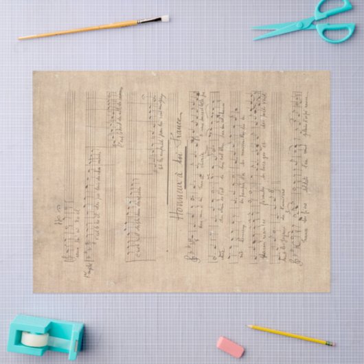 Design der Musik- und Rose 14 Seidenpapier (Basteln)