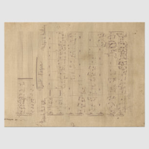 Design der Musik- und Rose-Serie 11 Seidenpapier