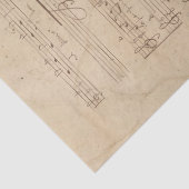 Design der Musik- und Rose-Serie 12 Seidenpapier (Detail)