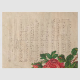 Design der Musik- und Rose-Serie 12 Seidenpapier