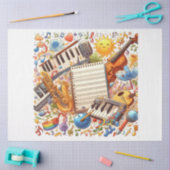 Design der Musiknoten 10 Seidenpapier (Basteln)