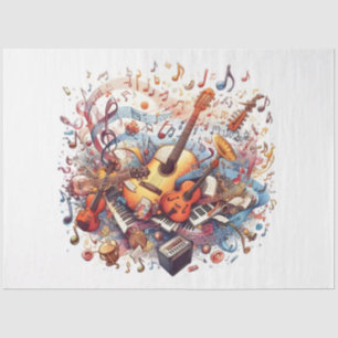 Design der Musiknoten-Serie 11 Seidenpapier