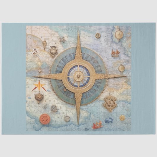 Design der Nautic Compass Series 2 Seidenpapier (Vorderseite)