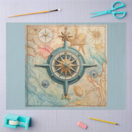 Design der Nautic Compass Series 5 Seidenpapier (Basteln)