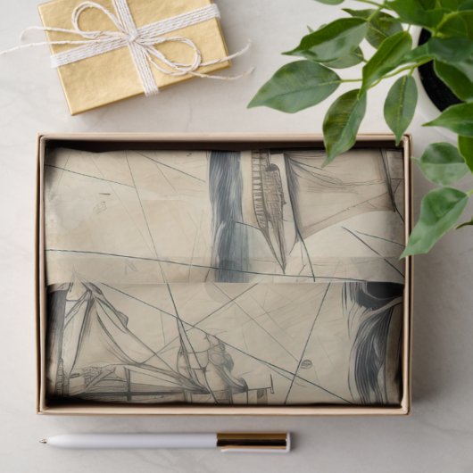 Design der Nautic Map Serie 1 Seidenpapier (Geschenk)