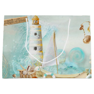 Design der Nautical Series 11 Große Geschenktüte