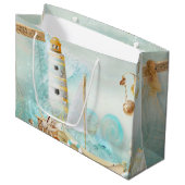 Design der Nautical Series 11 Große Geschenktüte (Vorderseite Schrägansicht)