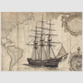 Design der Nautikkarte 5 Seidenpapier (Vorderseite)