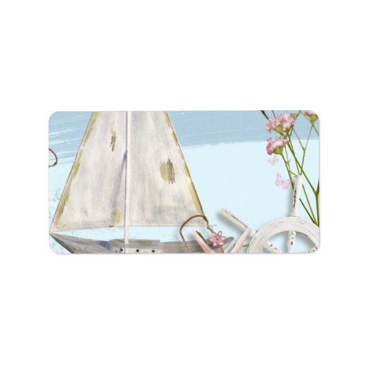 Design der Nautikreihe 3 Adressaufkleber (Vorne)