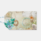 Design der Nautikserie 2 Geschenkanhänger (Rückseite Horizontal)