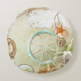 Design der Nautikserie 2 Rundes Kissen