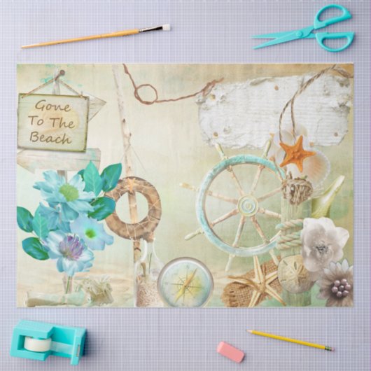 Design der Nautikserie 2 Seidenpapier (Basteln)