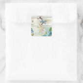 Design der Nautikserie 5 Quadratischer Aufkleber (Tasche)