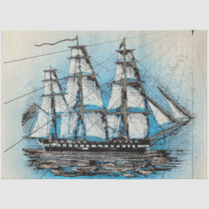 Design der Nautischen Serie 14 Seidenpapier