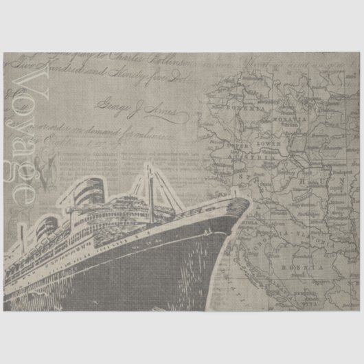 Design der Nautischen Serie 18 Seidenpapier (Vorderseite)