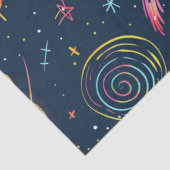 Design der Neon Cosmos-Serie 4 Seidenpapier (Ausschnitt)