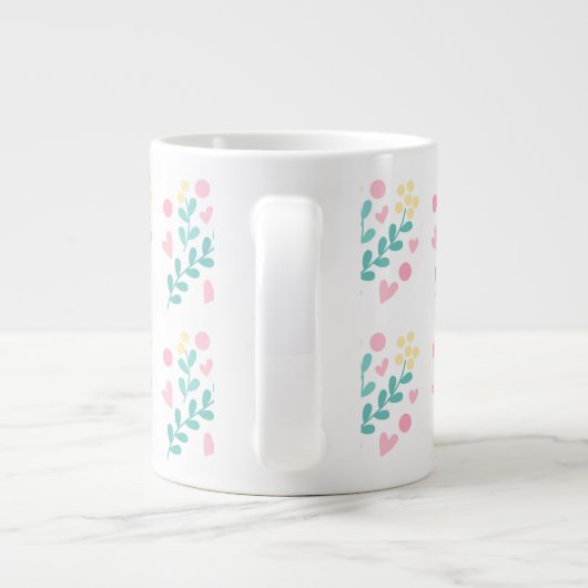 Design der niedlichen Blume Jumbo-Tasse (Rückseite)