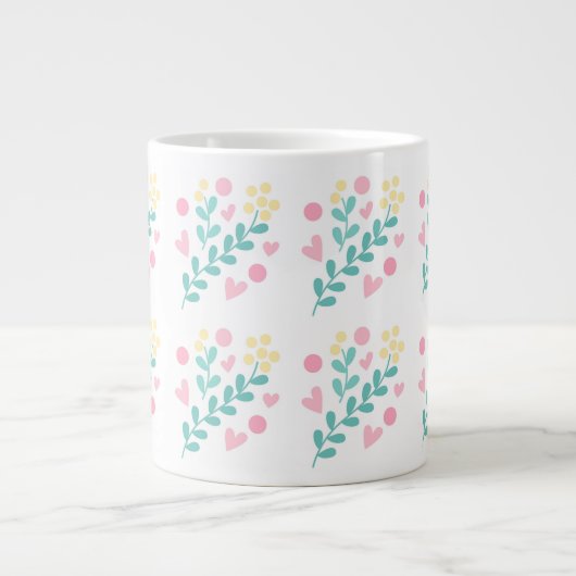 Design der niedlichen Blume Jumbo-Tasse (Vorderseite)