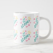 Design der niedlichen Blume Jumbo-Tasse (Rechts)