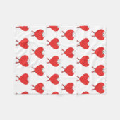 Design der Niedlichen Liebe in der Herzform Fleecedecke (Vorderseite (Horizontal))