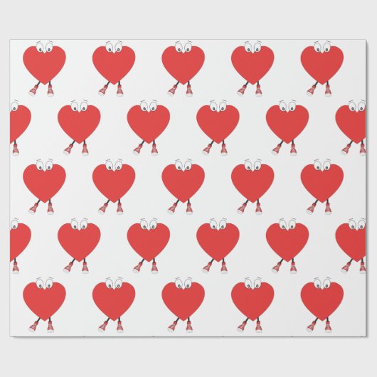 Design der Niedlichen Liebe in der Herzform Geschenkpapier (Flach)