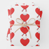 Design der Niedlichen Liebe in der Herzform Geschenkpapier Set (Beispiel)