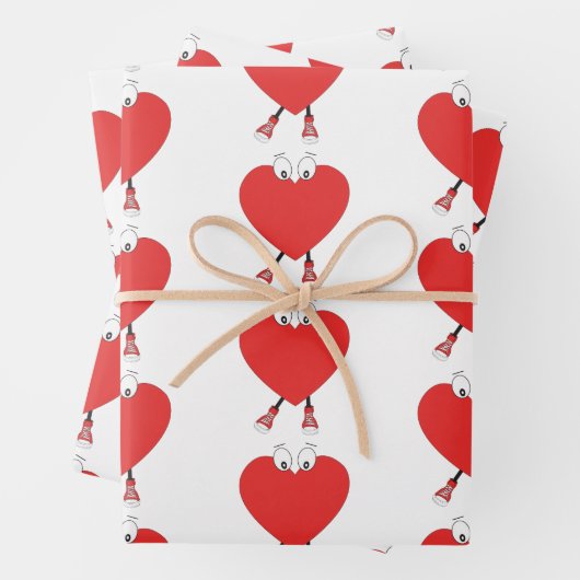 Design der Niedlichen Liebe in der Herzform Geschenkpapier Set (Beispiel)