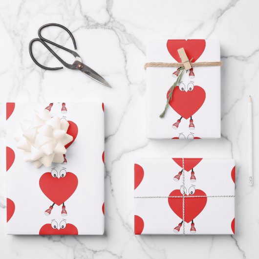 Design der Niedlichen Liebe in der Herzform Geschenkpapier Set (Vorderseite)
