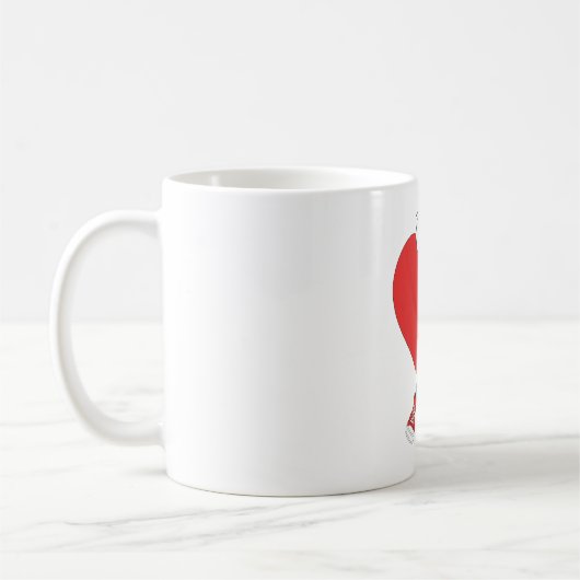 Design der Niedlichen Liebe in der Herzform Kaffeetasse (Links)