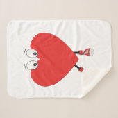 Design der Niedlichen Liebe in der Herzform Sherpadecke (Vorderseite (Horizontal))