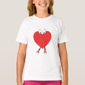 Design der Niedlichen Liebe in der Herzform T-Shirt (Vorderseite)