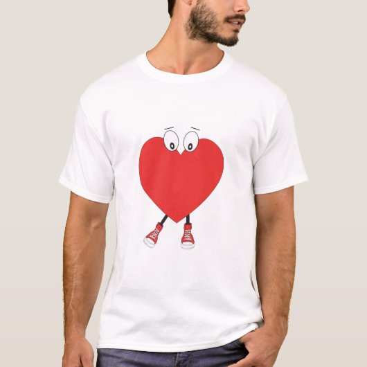 Design der Niedlichen Liebe in der Herzform T-Shirt (Vorderseite)
