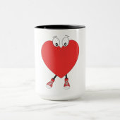 Design der Niedlichen Liebe in der Herzform Tasse (Zentrum)