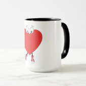 Design der Niedlichen Liebe in der Herzform Tasse (VorderseiteRechts)