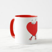 Design der Niedlichen Liebe in der Herzform Tasse (Vorderseite Links)