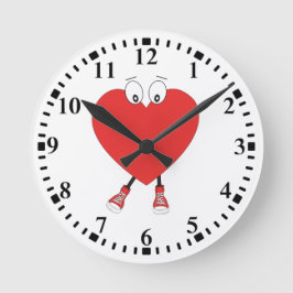 Design der Niedlichen Liebe in Herzform Runde Wanduhr