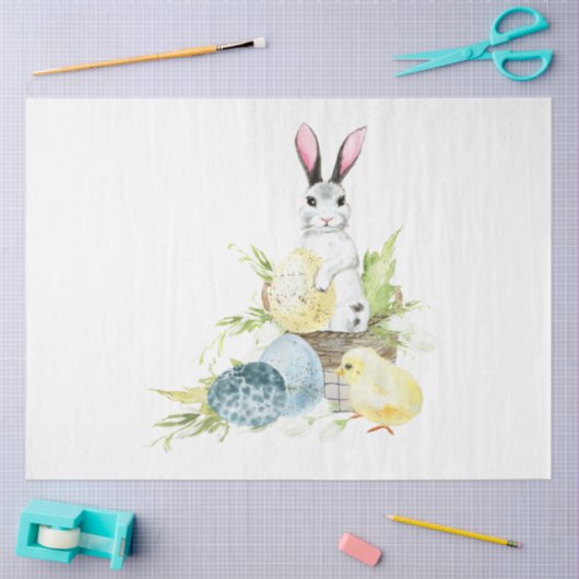 Design der niedlichen Osterserie 14 Seidenpapier (Basteln)