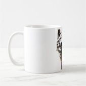 Design der niedlichen White Wolf Mosaik-Tasse Kaffeetasse (Links)