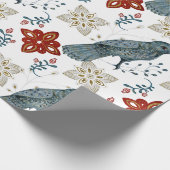 Design der Nordic Tile-Serie für Weihnachten 1 Geschenkpapier (Ecke)