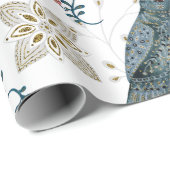 Design der Nordic Tile-Serie für Weihnachten 1 Geschenkpapier (Rolleneckpunkt)