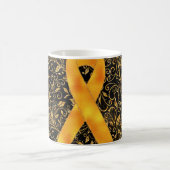 Design der Orange Awareness Ribbon-Tasse Kaffeetasse (Mittel)