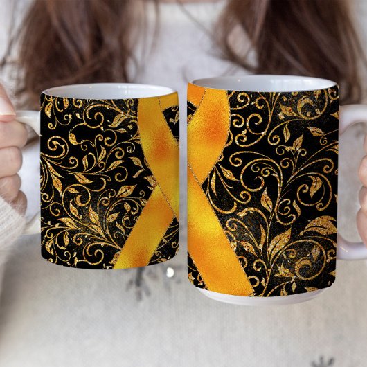 Design der Orange Awareness Ribbon-Tasse Kaffeetasse