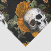 Design der Orange Bloral Skull Serie 10 Seidenpapier (Ausschnitt)